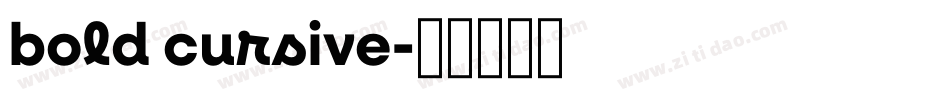 bold cursive字体转换